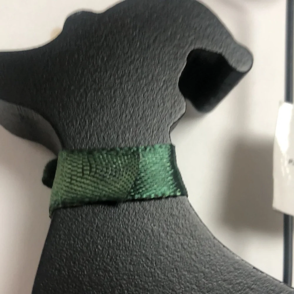 Wood Black Dachshund Dog Santa Hat Red Plaid Sweater Clip Photo Holder N…‎